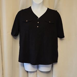 1X Croft & Barrow Black Women's Plus Top